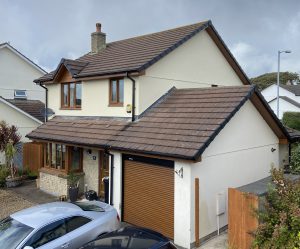 Golden oak fascias, soffits.