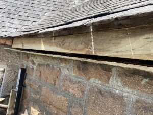 old slate being fixed.
